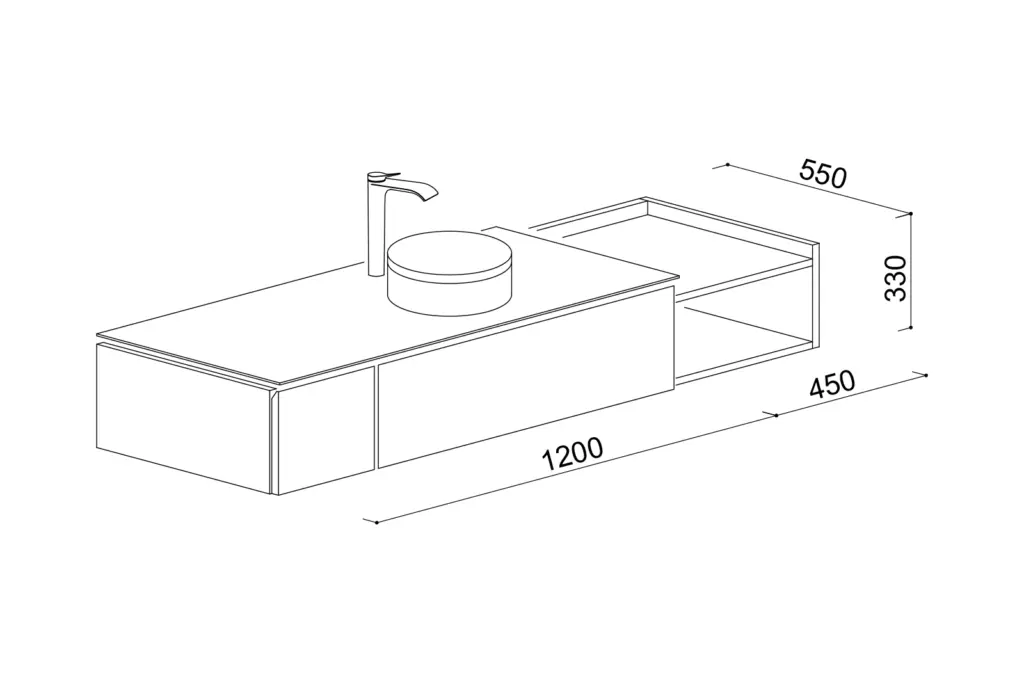 間口1650キャビネットタイプ