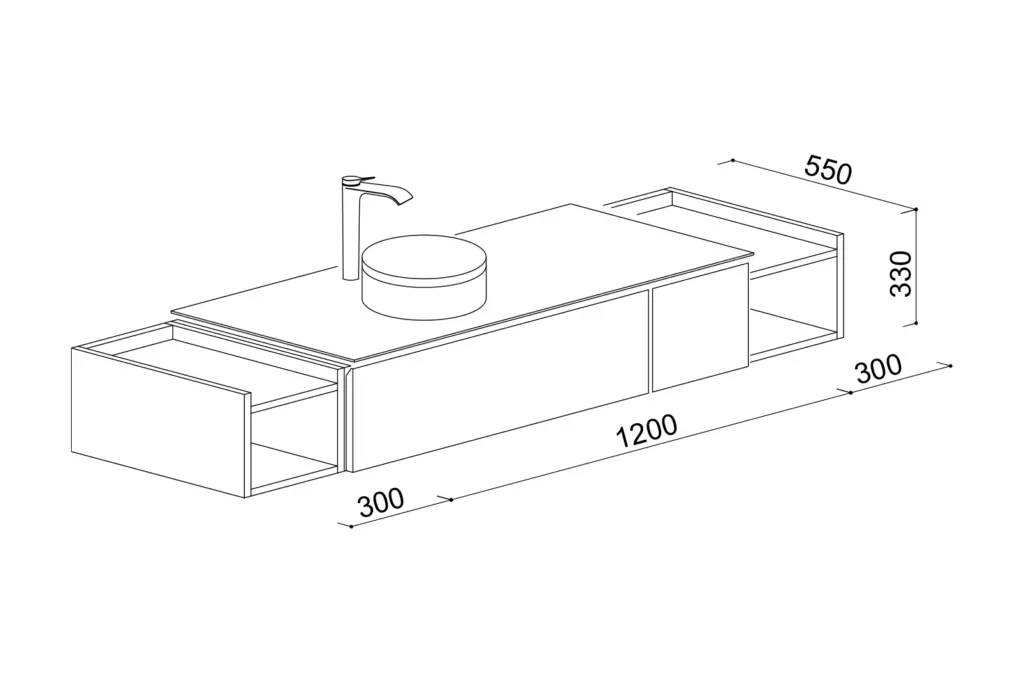 間1800キャビネットタイプ