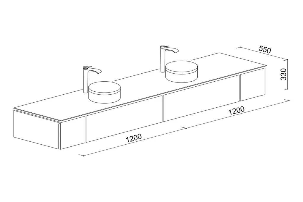 間口2400キャビネットタイプ