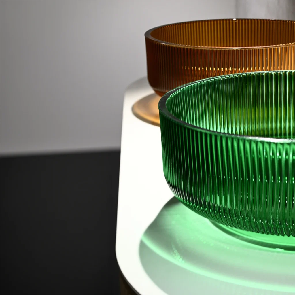 GLASS BOWL｜VEW-CIDA005　Verde Master（マスターグリーン）、VEW-CIDA003　Ambra Veneziana（アンバー）